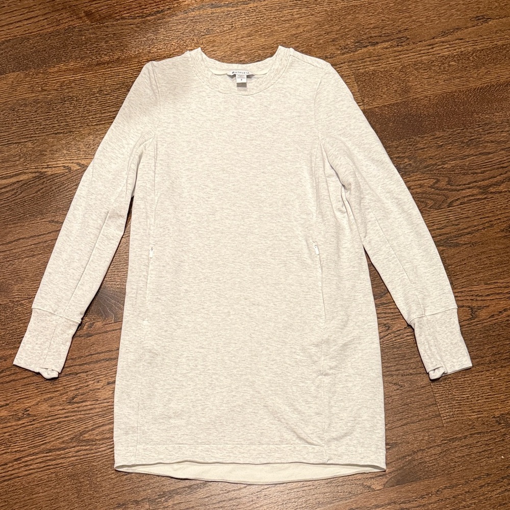 Athleta Light Gray Long Sleeve Dress